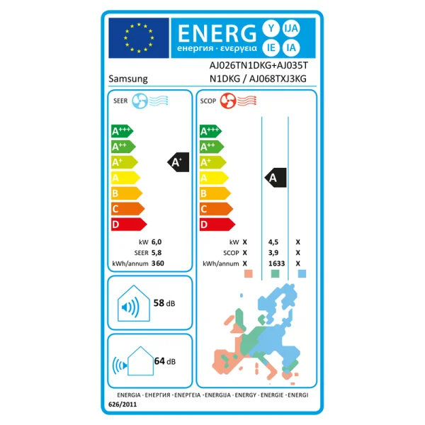 Samsung Wind-Free 1 Wege AJ026TN1DKG/EU Multi-Split Deckenkassettenklimagerät - 2,60 kW