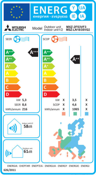 Mitsubishi Electric MXZ-2F53VF4 Multi-Split Außengerät - 5,30 kW
