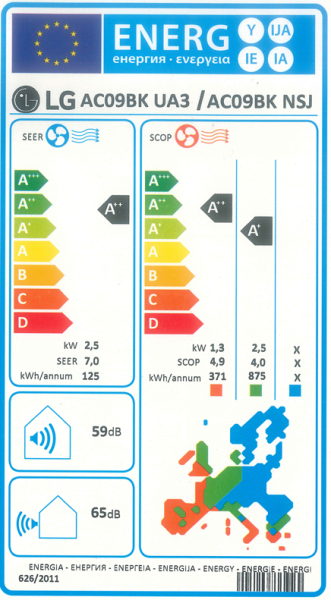 LG ARTCOOL Energy AC09BKNSJ Wandklimageräte Set - 2,5 kW