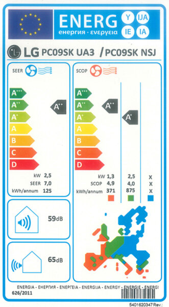 LG Standard Plus S09EC.NSJS Wandklimageräte Set - 2,5 kW