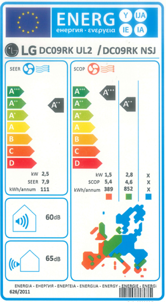 LG Deluxe DC09RK.NSJ Wandklimageräte Set - 2,5 kW