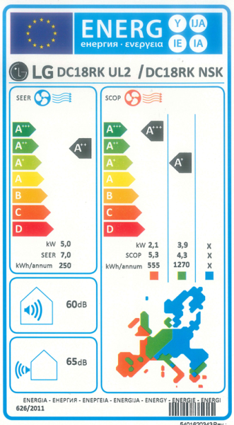 LG Deluxe DC18RKNSK Wandklimageräte Set - 5,0 kW