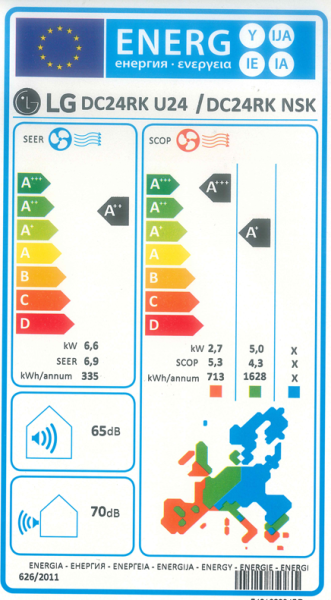 LG Deluxe DC24RKNSK Wandklimageräte Set - 6,6 kW