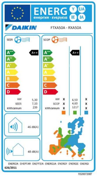 Daikin Stylish FTXA50BB Wandklimageräte Set - 5,00 kW