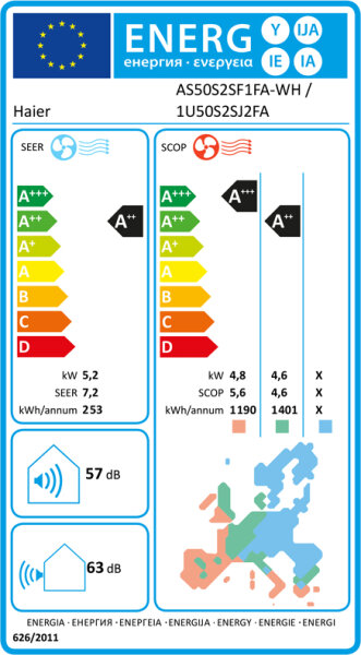 Haier Flexis Plus White Matt AS50S2SF1FA-WH Wandklimageräte Set - 5,20 kW